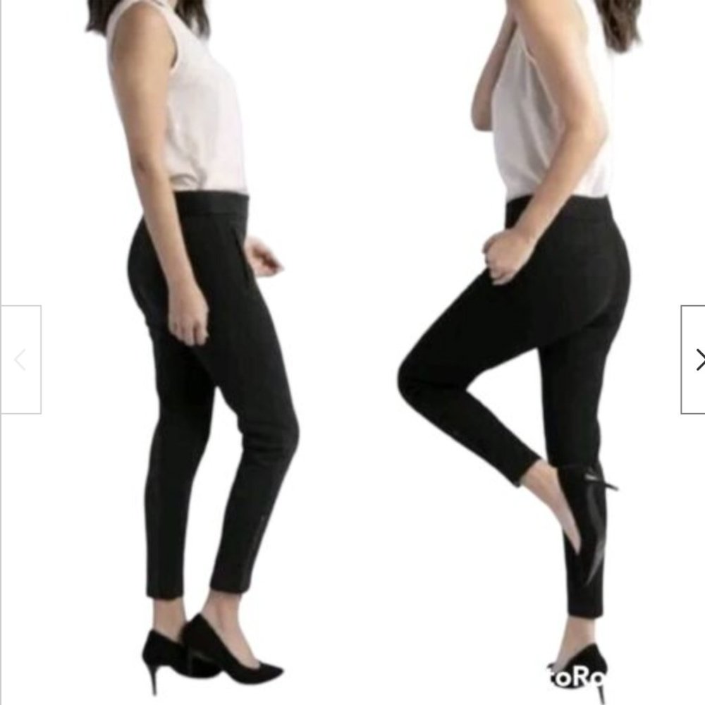 Betabrand Skinny Cigarette Pants Sz S Petite Black - Picture 4 of 12